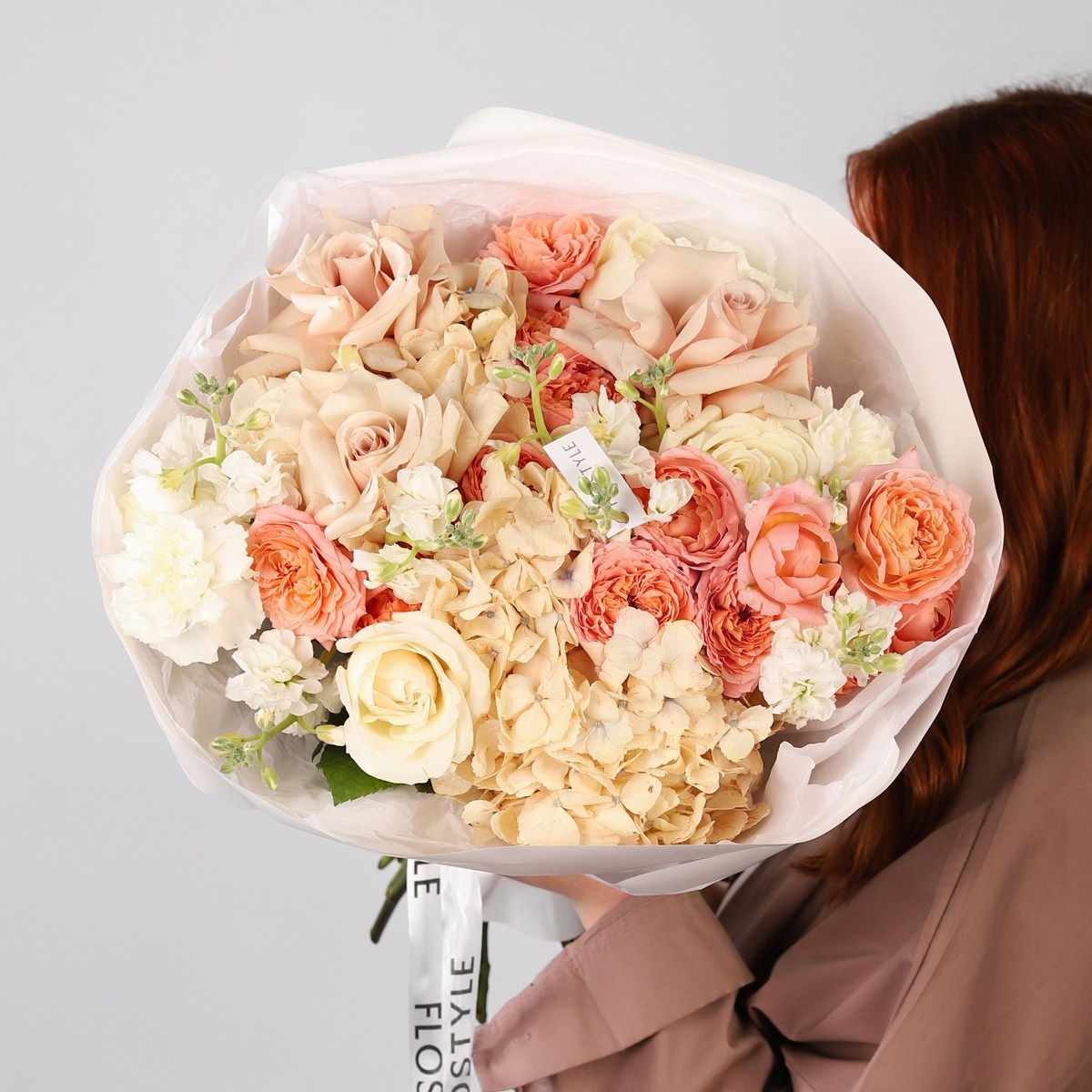 Букет в персиковых тонах 